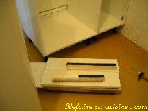 Pose de larmoire largeur 60 cm (astuce de calage)